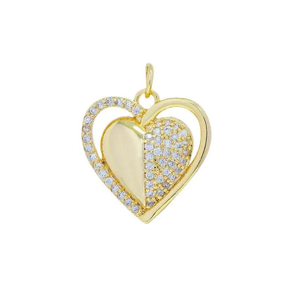 10 PCS/Package Alloy Zircon Moon Heart Shape Butterfly Pendant