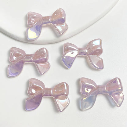 10 PCS/Package Arylic Bow Knot Polished Beads