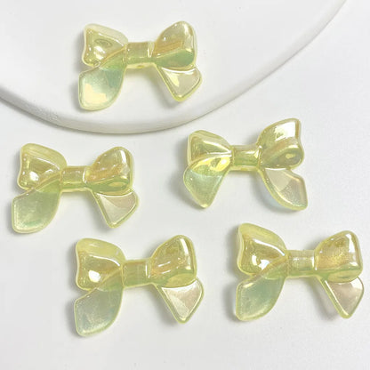 10 PCS/Package Arylic Bow Knot Polished Beads