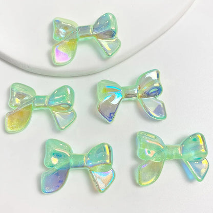 10 PCS/Package Arylic Bow Knot Polished Beads