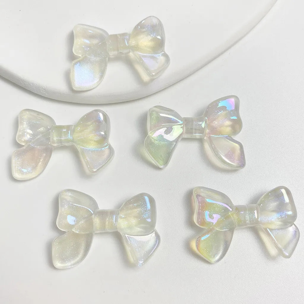 10 PCS/Package Arylic Bow Knot Polished Beads