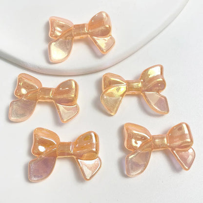 10 PCS/Package Arylic Bow Knot Polished Beads