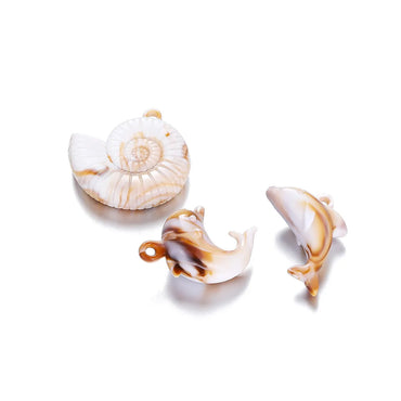 10 PCS/Package Arylic Conch Pendant