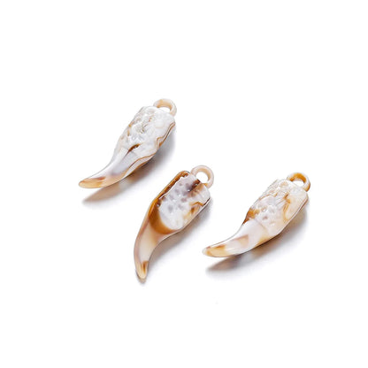 10 PCS/Package Arylic Conch Pendant