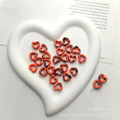 10 PCS/Package Ceramics Heart Shape Pendant