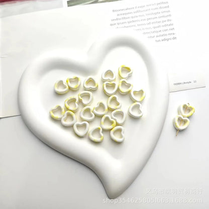 10 PCS/Package Ceramics Heart Shape Pendant