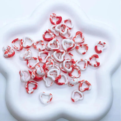 10 PCS/Package Ceramics Heart Shape Pendant