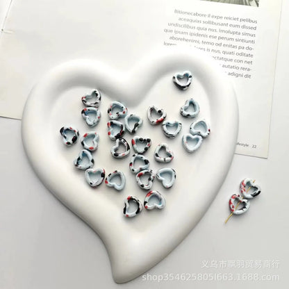 10 PCS/Package Ceramics Heart Shape Pendant