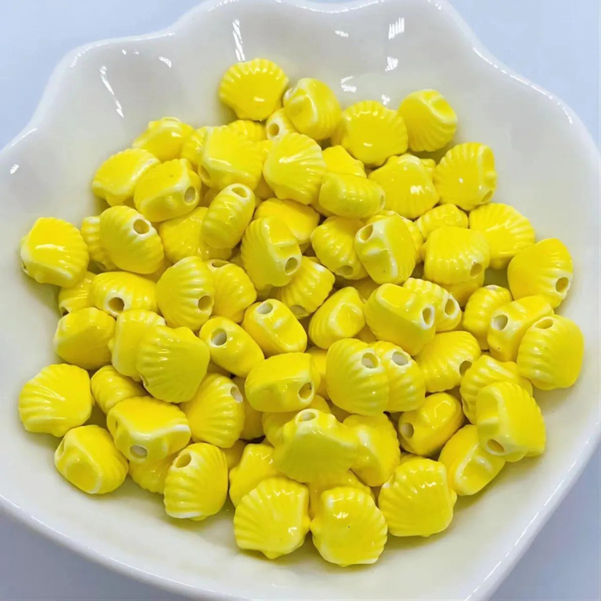 10 PCS/Package Ceramics Shell Beads