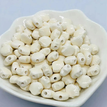 10 PCS/Package Ceramics Shell Beads