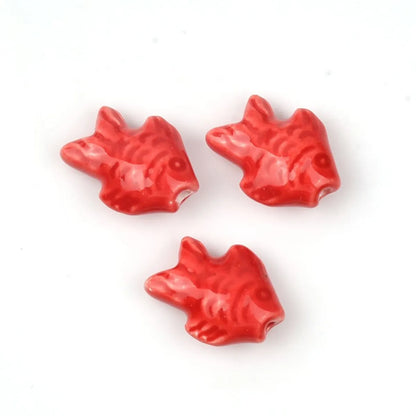 10 PCS/Package Ceramics Solid Color Beads