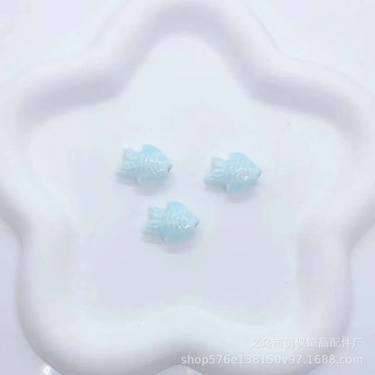 10 PCS/Package Ceramics Solid Color Beads