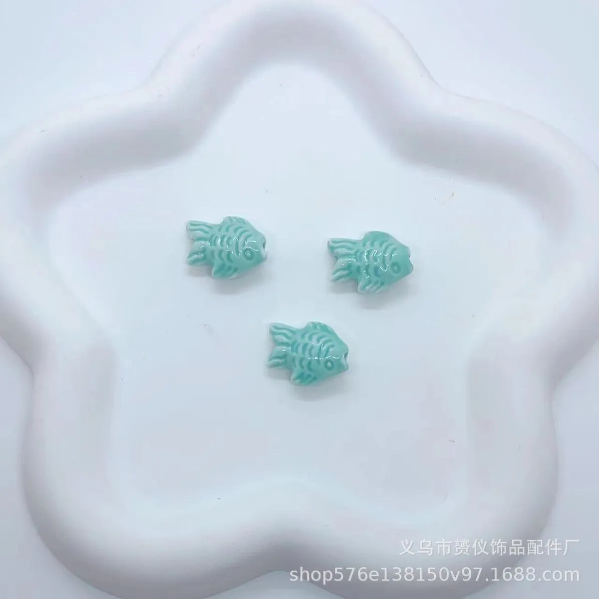 10 PCS/Package Ceramics Solid Color Beads