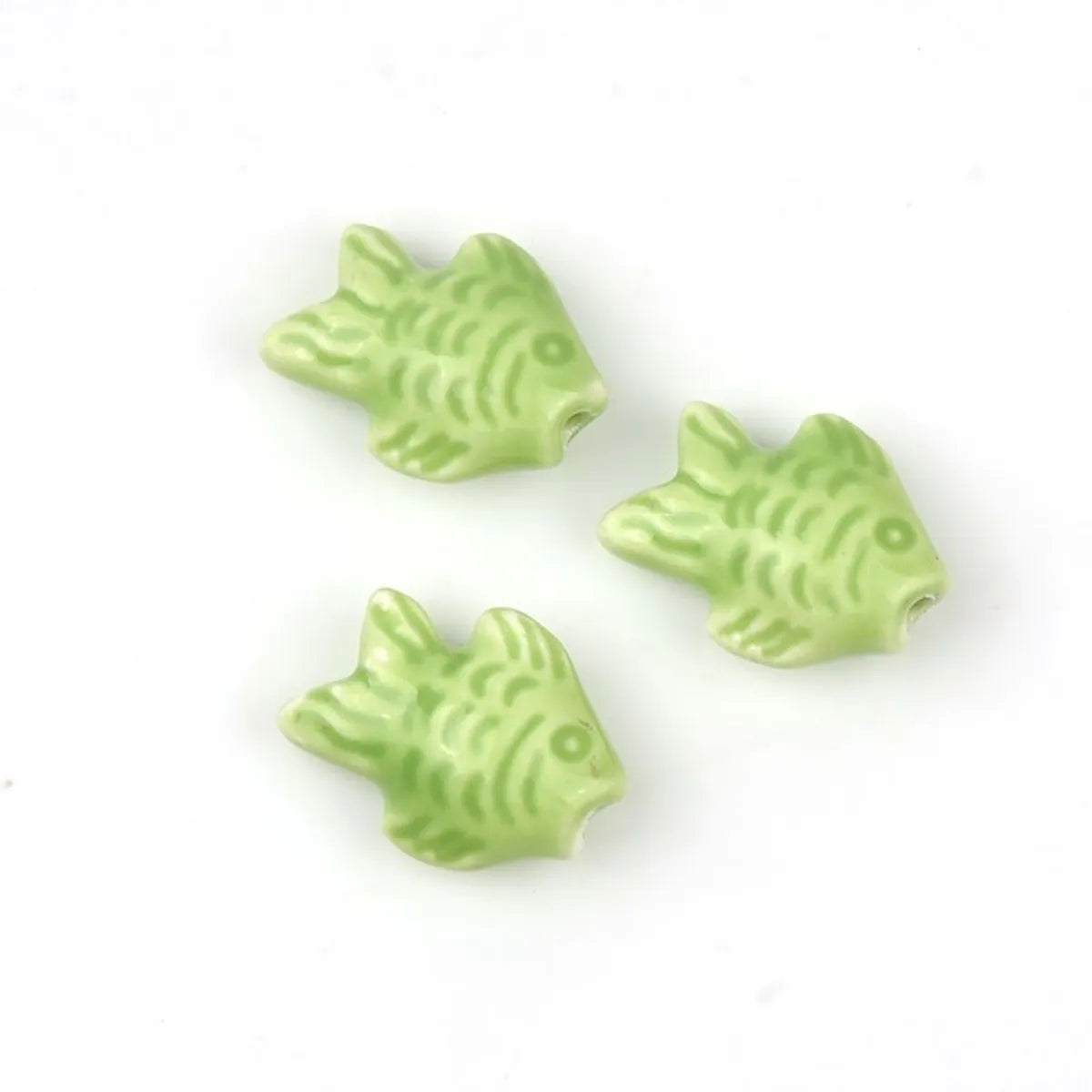 10 PCS/Package Ceramics Solid Color Beads