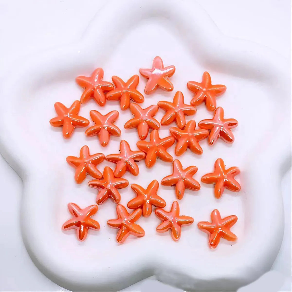 10 PCS/Package Ceramics Starfish Beads