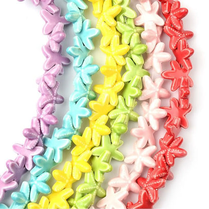 10 PCS/Package Ceramics Starfish Beads