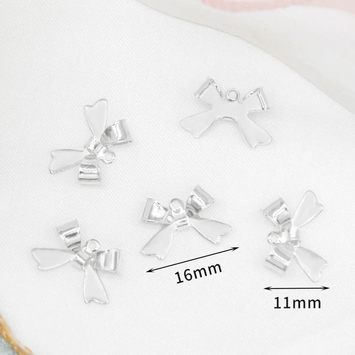 10 PCS/Package Copper Bow Knot Pendant