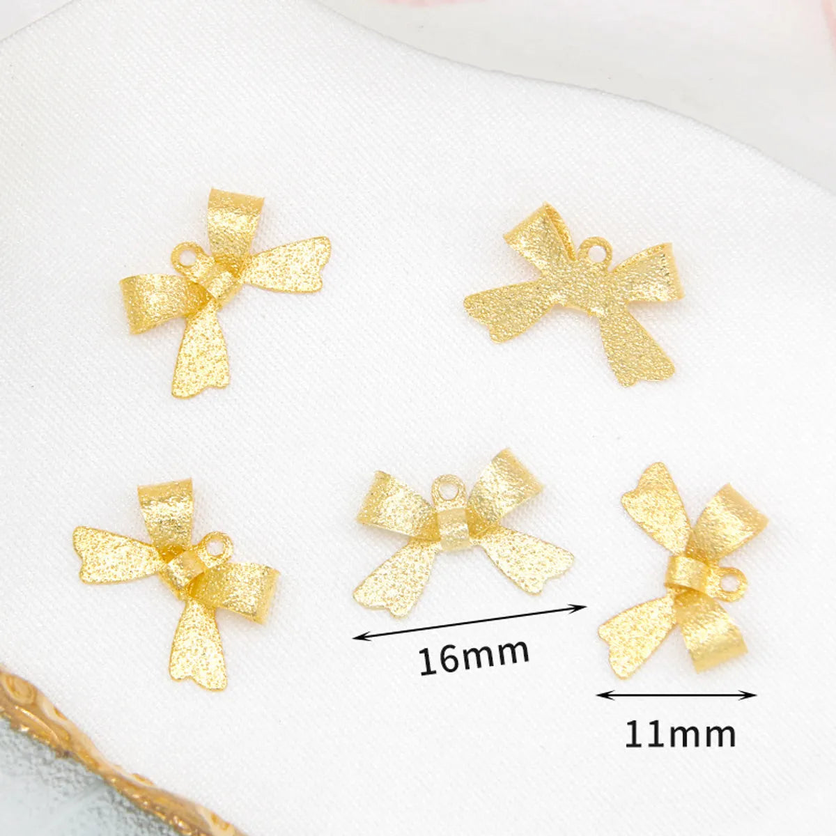 10 PCS/Package Copper Bow Knot Pendant