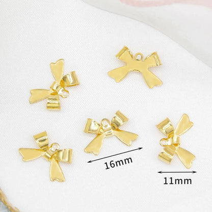 10 PCS/Package Copper Bow Knot Pendant