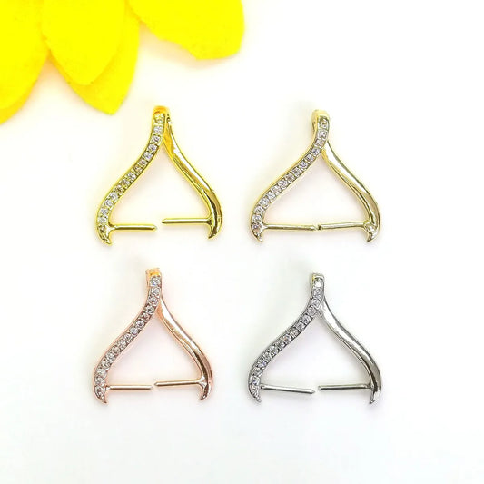 10 PCS/Package Copper Rhinestones Solid Color Pendant