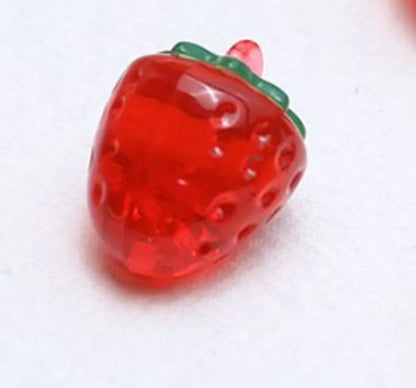 10 Pcs/Package Cute Cherry Strawberry Resin Jewelry Accessories