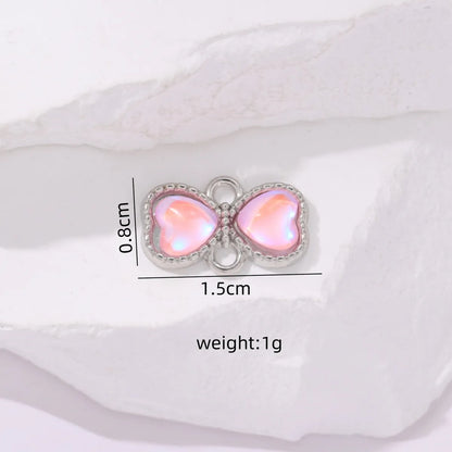 10 PCS/Package Diameter 3mm Hole Under 1mm Alloy Heart Shape Pendant