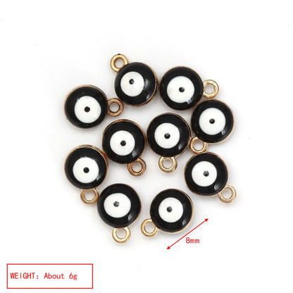 10 PCS/Package Diameter 8mm Alloy Eye Pendant