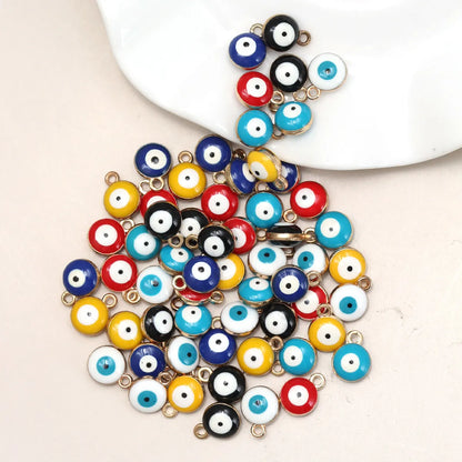 10 PCS/Package Diameter 8mm Alloy Eye Pendant