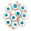 10 PCS/Package Diameter 8mm Alloy Eye Pendant