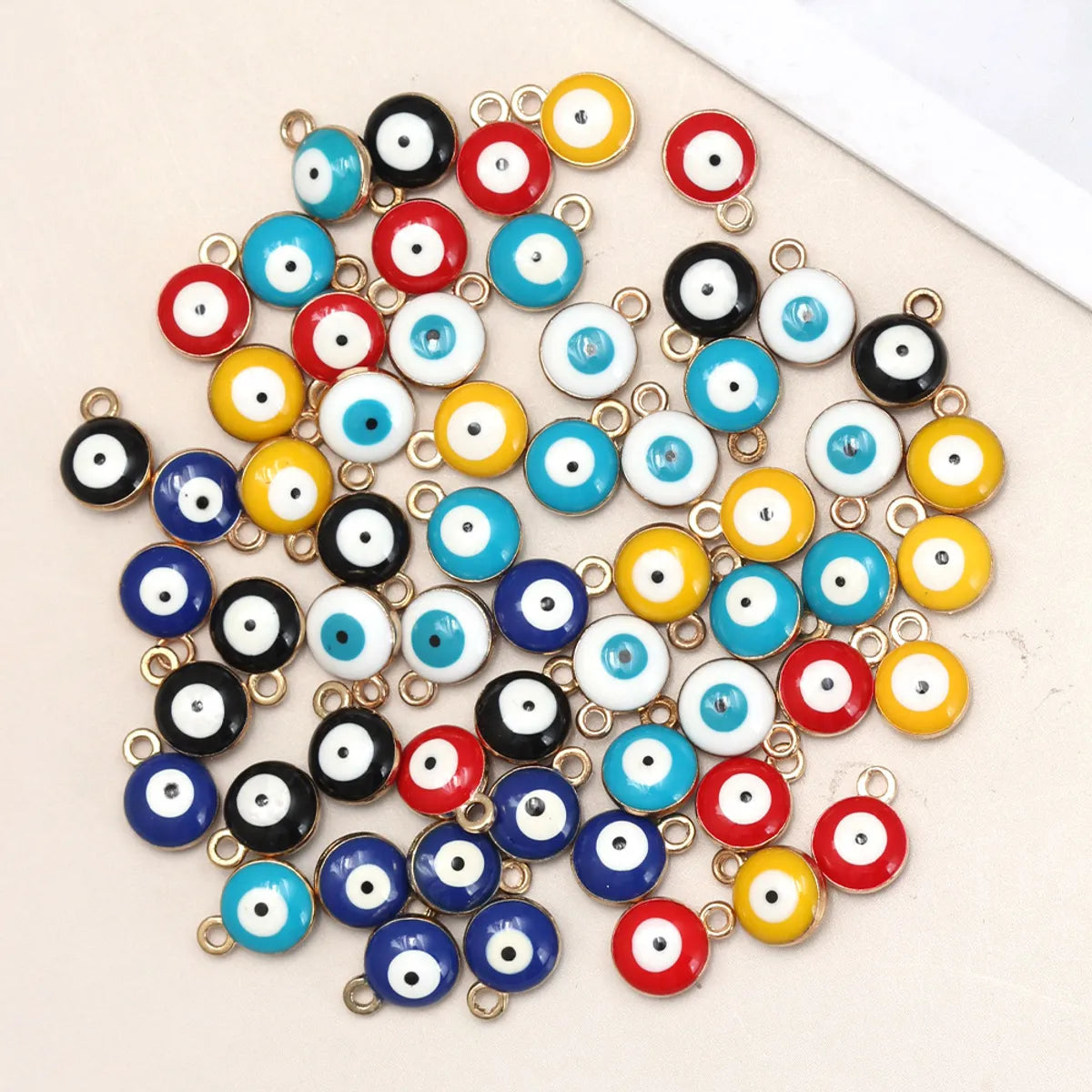 10 PCS/Package Diameter 8mm Alloy Eye Pendant