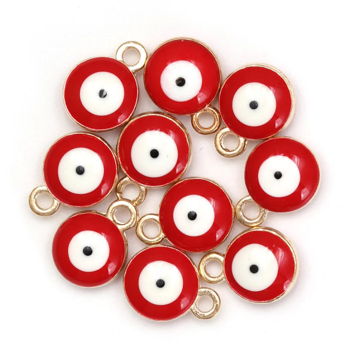 10 PCS/Package Diameter 8mm Alloy Eye Pendant