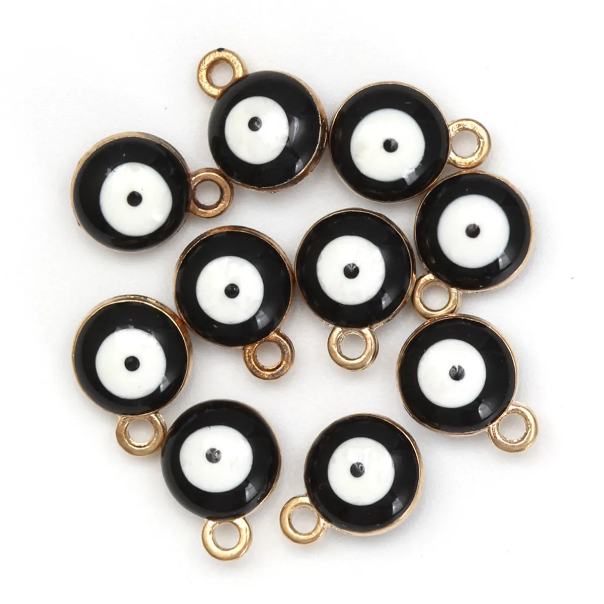 10 PCS/Package Diameter 8mm Alloy Eye Pendant