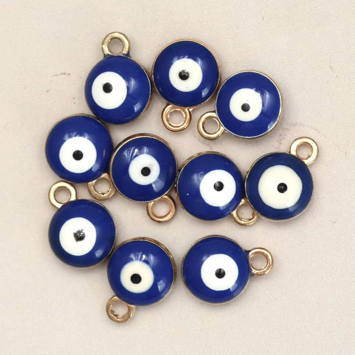 10 PCS/Package Diameter 8mm Alloy Eye Pendant