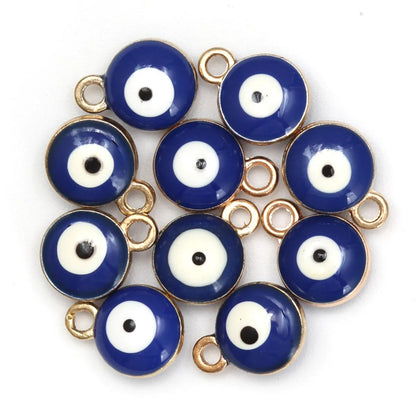 10 PCS/Package Diameter 8mm Alloy Eye Pendant