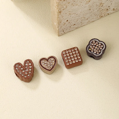 10 PCS/Package Hole 1~1.9mm Synthetic Resin Four Leaf Clover Square Heart Shape Beads