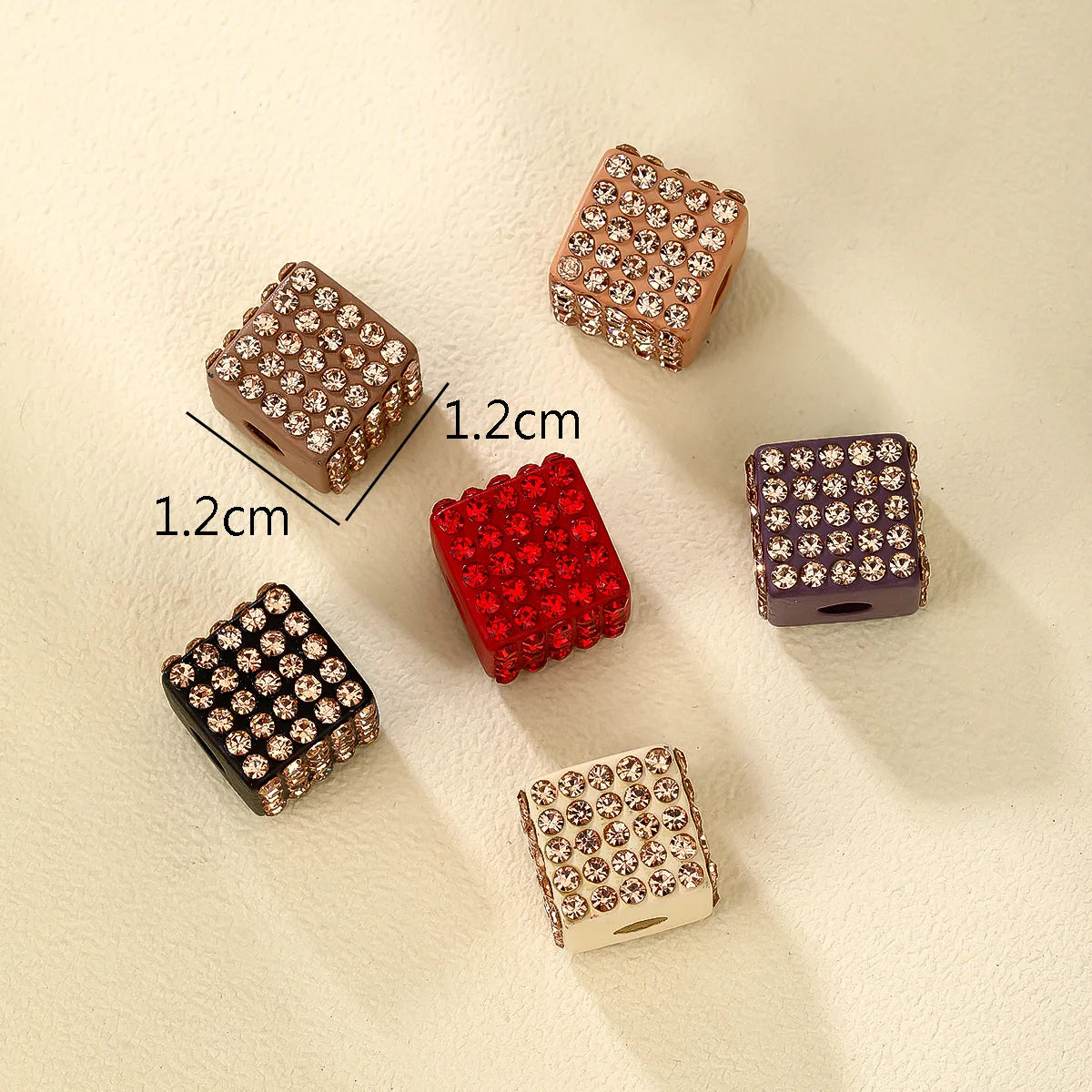 10 PCS/Package Hole 1~1.9mm Synthetic Resin Square Beads