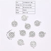 10 PCS/Package Hole 1~1.9mm 304 Stainless Steel Gold Plated Faith Cross Letter Polished Pendant Earring Findings