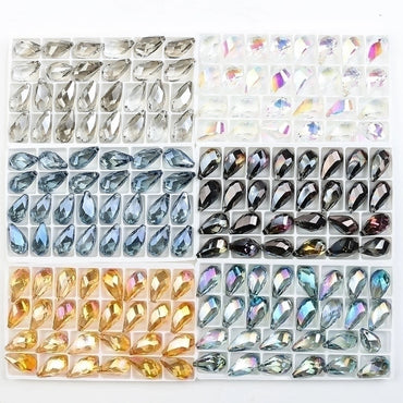 10 Pcs/package Ig Style Simple Style Water Droplets Crystal Glass Jewelry Accessories