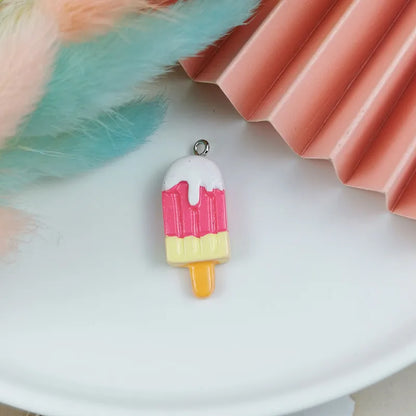 10 PCS/Package Resin Ice Cream Pendant