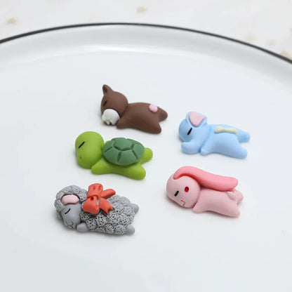 10 PCS/Package Resin Tortoise Rabbit Elephant Beads