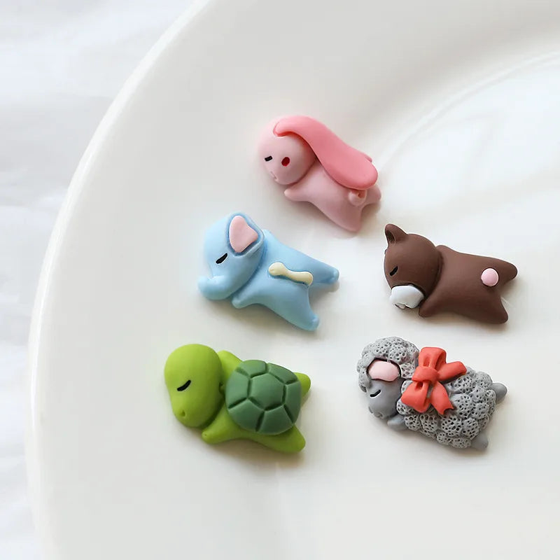 10 PCS/Package Resin Tortoise Rabbit Elephant Beads