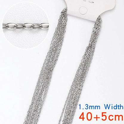 10 PCS/Package Titanium Steel Solid Color Chain