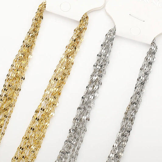 10 PCS/Package Titanium Steel Solid Color Chain