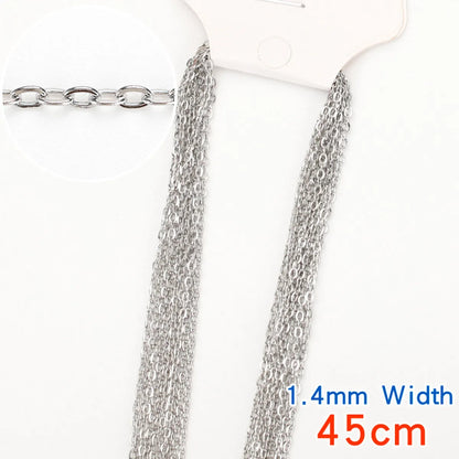 10 PCS/Package Titanium Steel Solid Color Chain