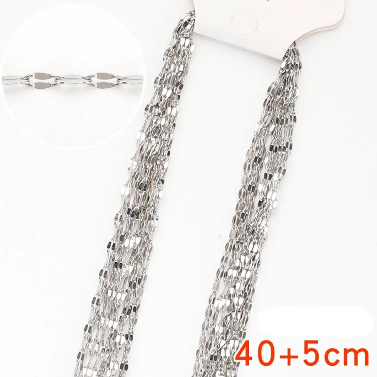 10 PCS/Package Titanium Steel Solid Color Chain