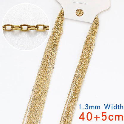 10 PCS/Package Titanium Steel Solid Color Chain