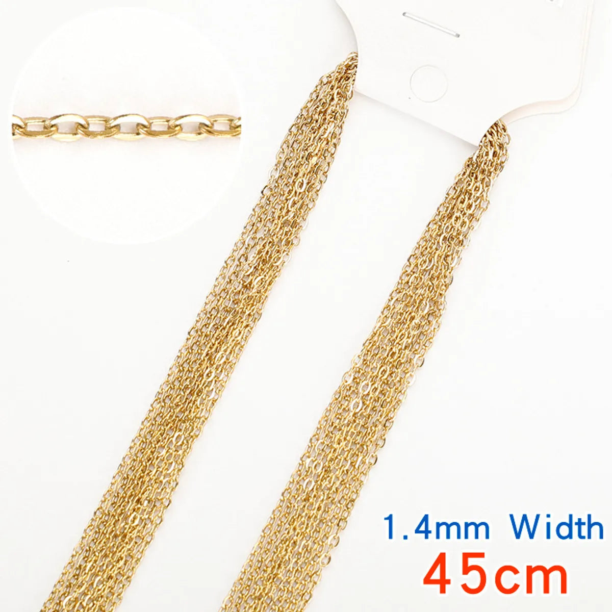 10 PCS/Package Titanium Steel Solid Color Chain