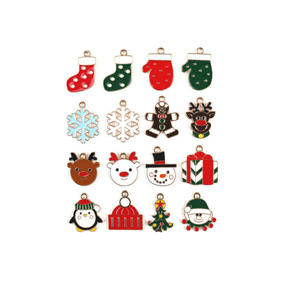 10 PCS/Package Zinc Alloy Christmas Hat Christmas Socks Pendant