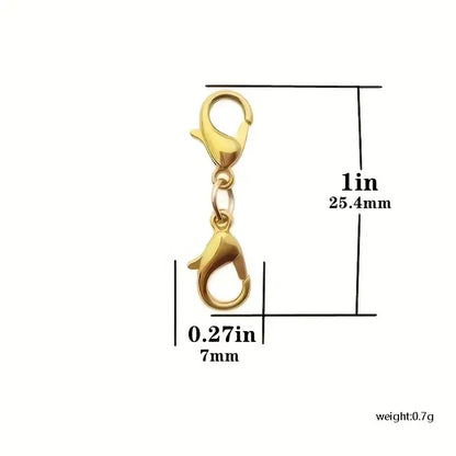 4 Pieces 10 Pieces Diameter 7 Mm Hole 1~1.9mm 201 Stainless Steel Gold Plated Solid Color Lobster Clasp