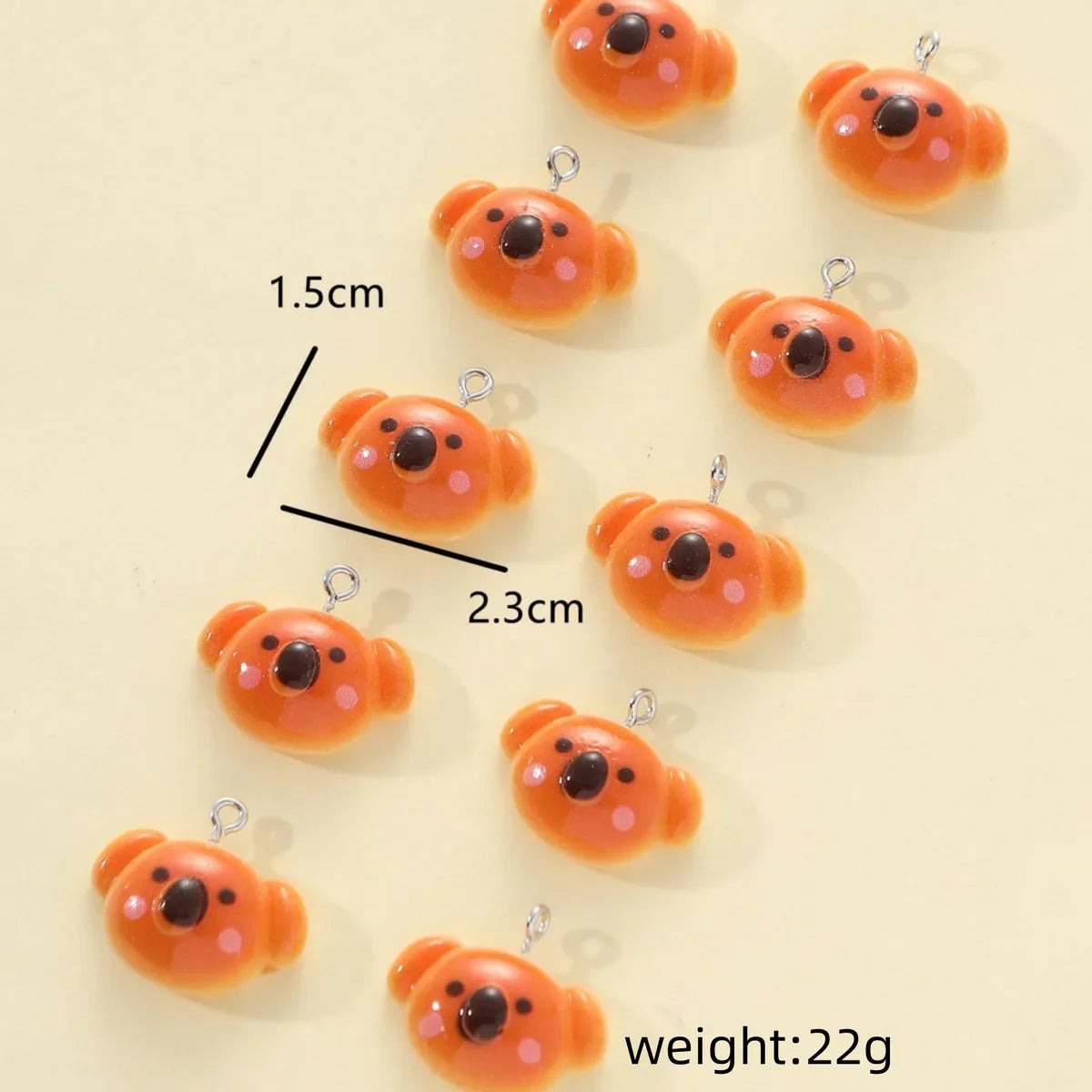 10 Pieces Hole Under 1mm Alloy Resin Dog Bear Pendant